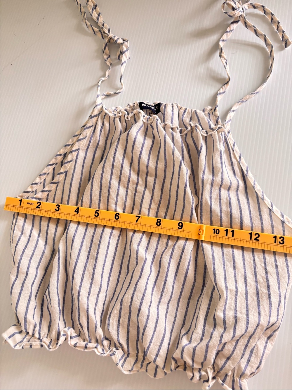 Brandy Melville Carly Striped Ruffle Tank Top OS Dollette - Picture 8 of 8